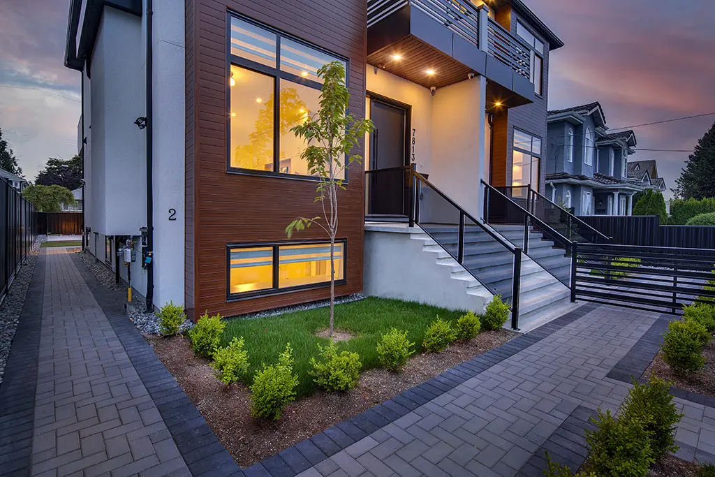 Residence I exterior material and landscape detail