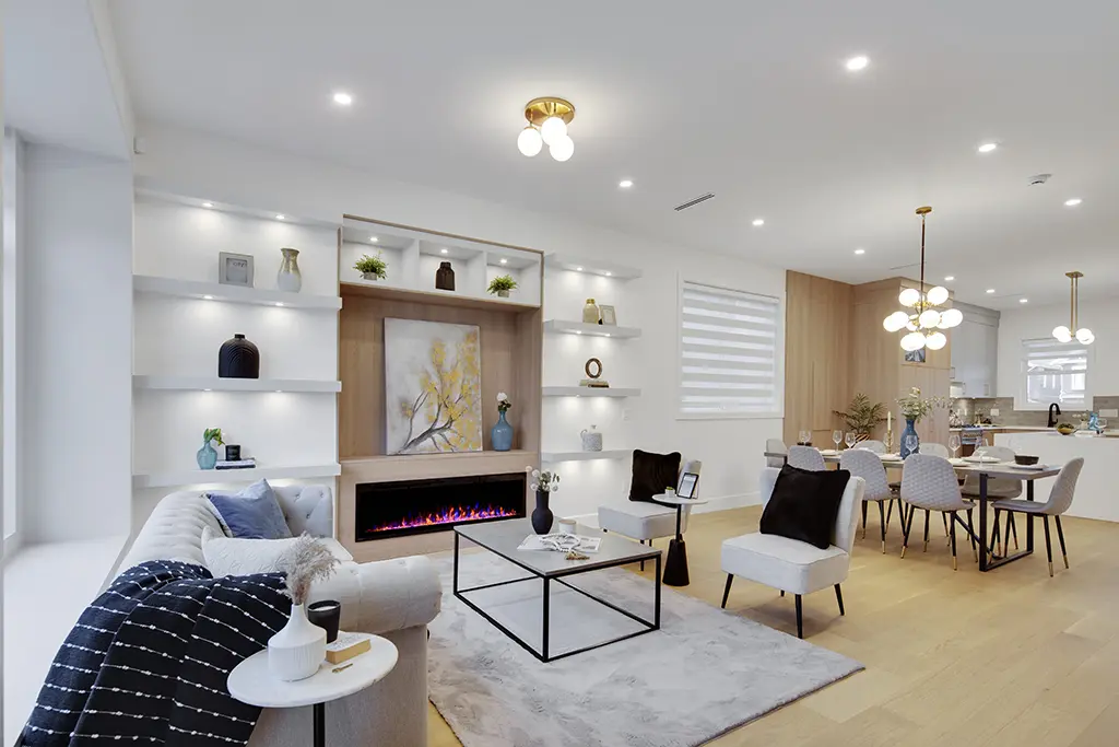 Residence I open living and dining space