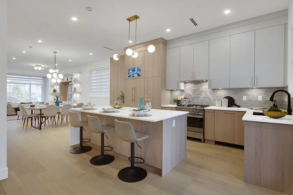 Residence I kitchen island and millwork