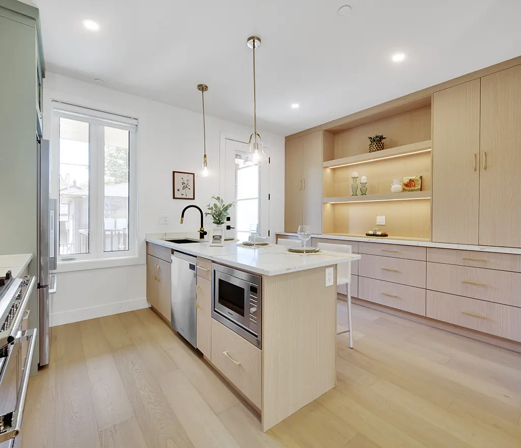 Residence III kitchen island and cabinetry