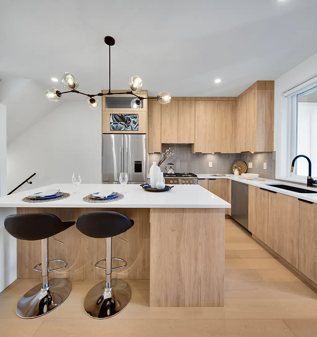 Residence II kitchen and island