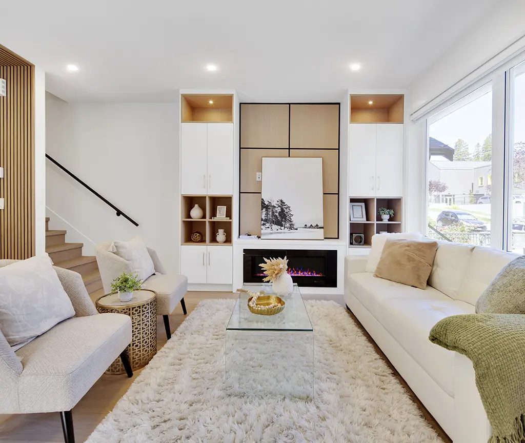 Completed residence living room